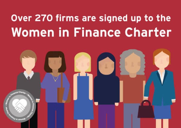 Over 270 firms are signed up to the Women in Finance Charter