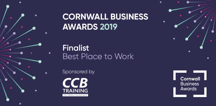 Whyfield Best Place to Work - Cornwall Business Awards 2019