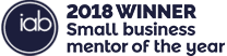 2018 winner of Small Business Mentor of the Year badge