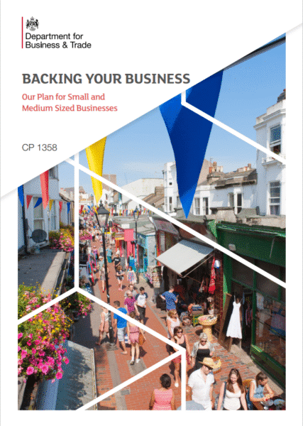 Backing Your Business - One plan for small and medium sized businesses from Department for Business and Trade | Whyfield Accountants in Truro, Cornwall