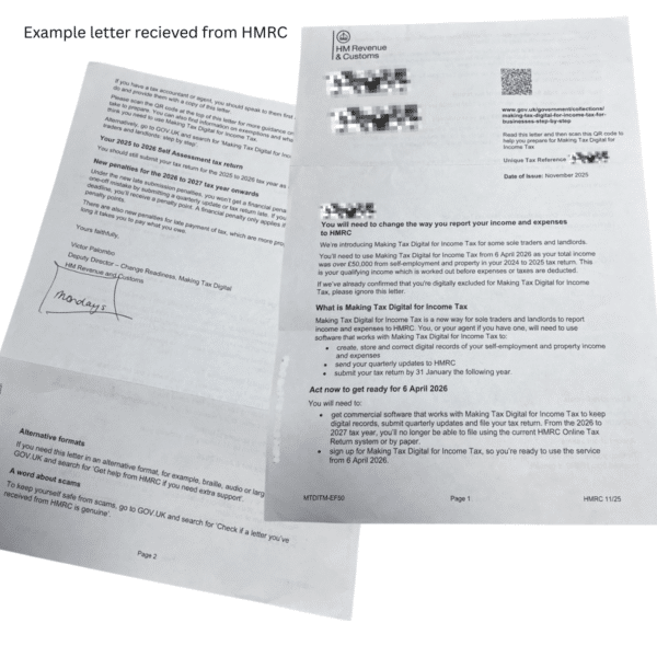 Example letter from HMRC regarding ID verification | Whyfield Accountants in Truro, Cornwall