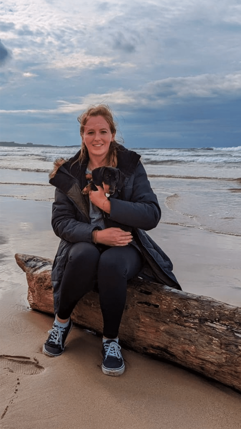 Beci and her dog, Linda