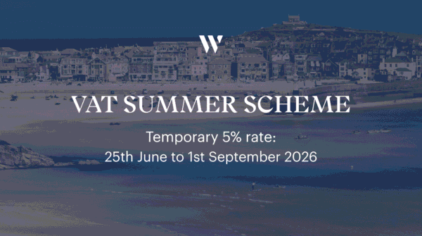 VAT summer scheme: Temporary 5% rate: 25th June to 1st September 2026 | Whyfield Accountants in Truro, Cornwall